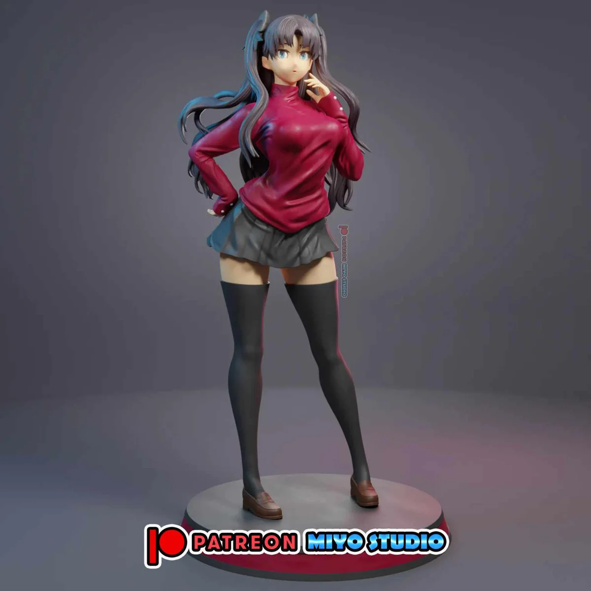 Rin Tohsaka | Fan Art | 3D Printed Resin Model Garage Kit | *Un-Painted* | MiyoStudio