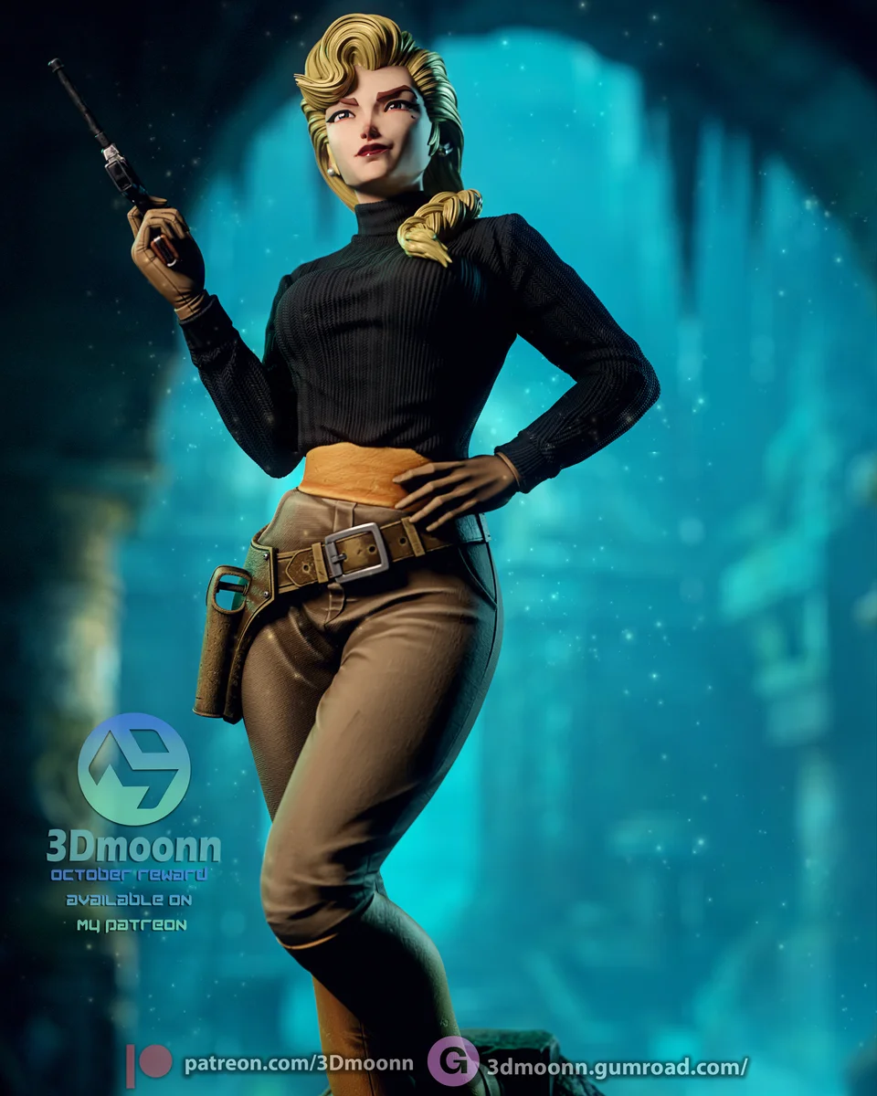 Helga Sinclair | Fan Art | 3D Printed Resin Model Garage Kit | *Un-Painted* | 3DMoonn 10