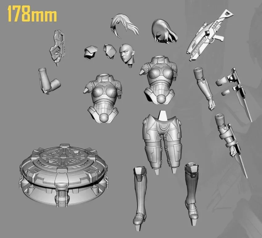 Commander Female Shepard | Fan Art | 3D Printed Resin Model Garage Kit | *Un-Painted* | Nomnom 4