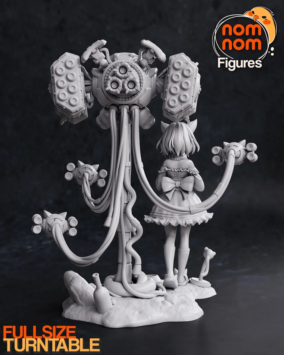 Luna x Tofu | Fan Art | 3D Printed Resin Model Garage Kit | *Un-Painted* | Nomnom 5