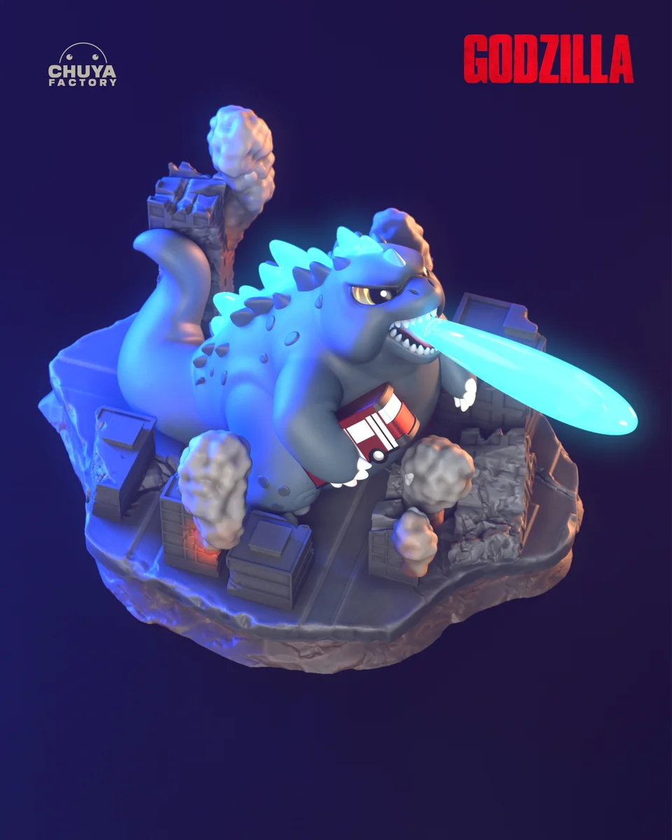 Chibi Godzilla | Fan Art | 3D Printed Resin Model Garage Kit | *Un-Painted* | Chuya Factory 7