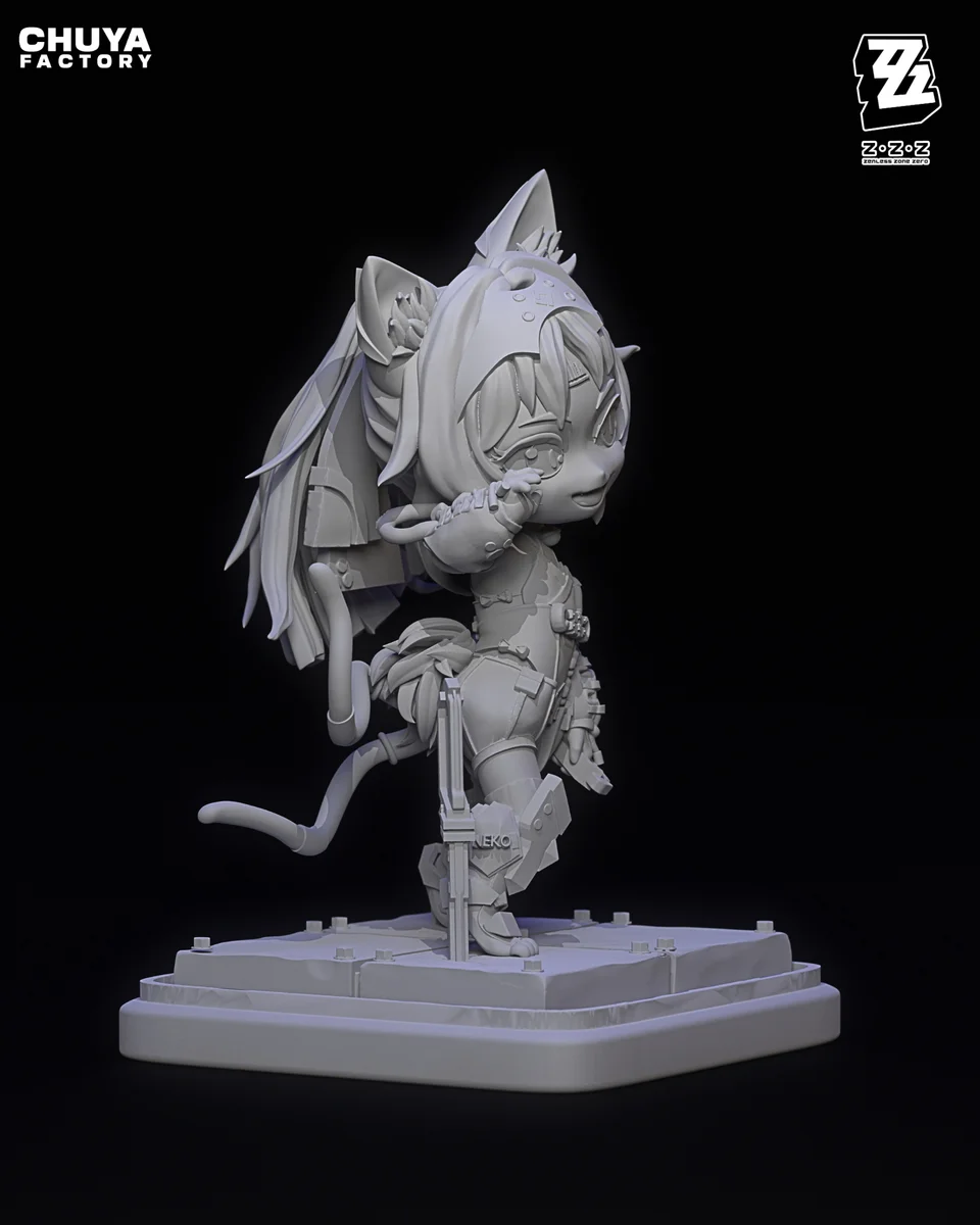 Chibi Nekomata | Fan Art | 3D Printed Resin Model Garage Kit | *Un-Painted* | Chuya Factory 10
