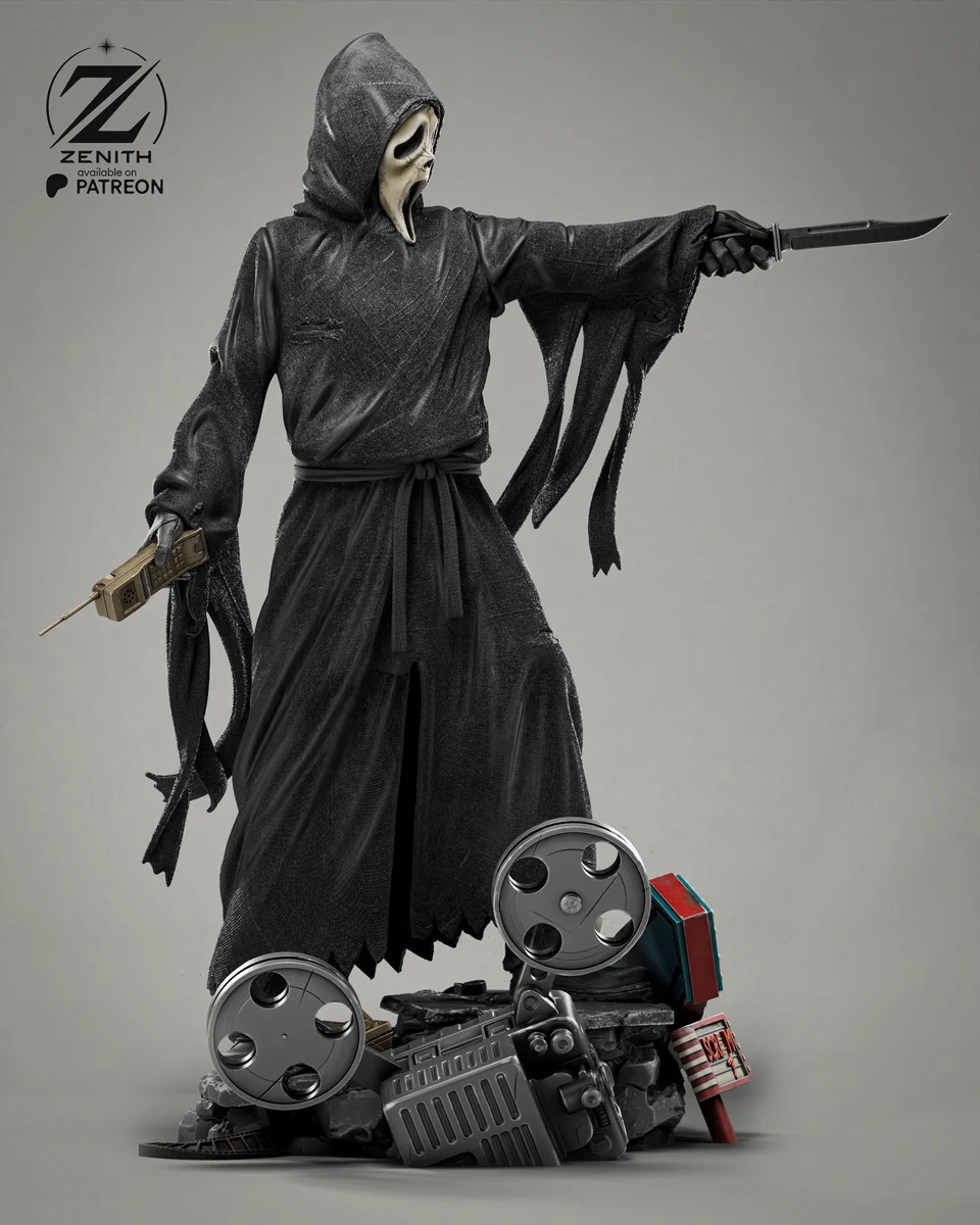 Ghostface | Fan Art | 3D Printed Resin Model Garage Kit | *Un-Painted* | Zenith Studios 6