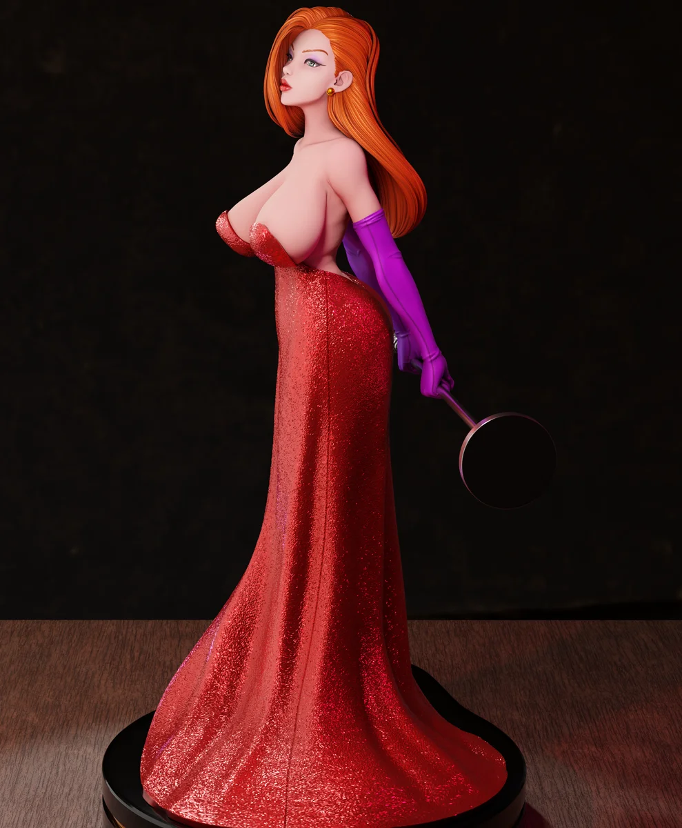 Jessica Rabbit | Fan Art | 3D Printed Resin Model Garage Kit | *Un-Painted* | Momoji 6