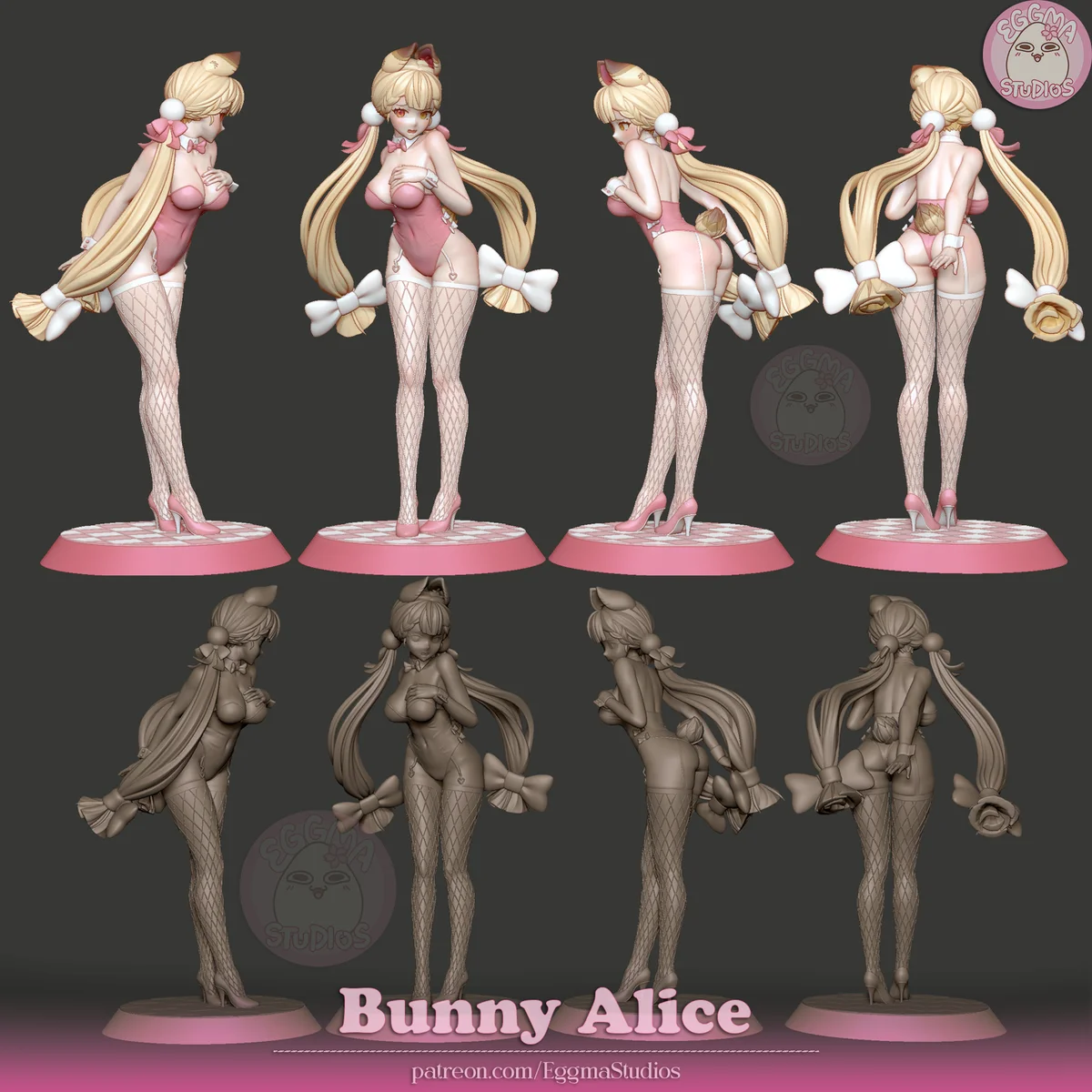 Alice - Bunny | Fan Art | 3D Printed Resin Model Garage Kit | *Un-Painted* | EggmaStudios 11
