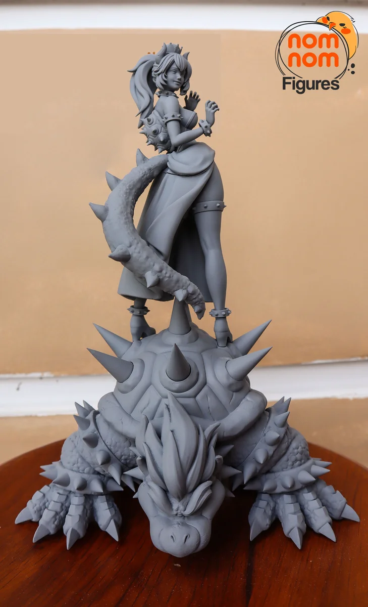 Bowsette | Fan Art | 3D Printed Resin Model Garage Kit | *Un-Painted* | Nomnom 7