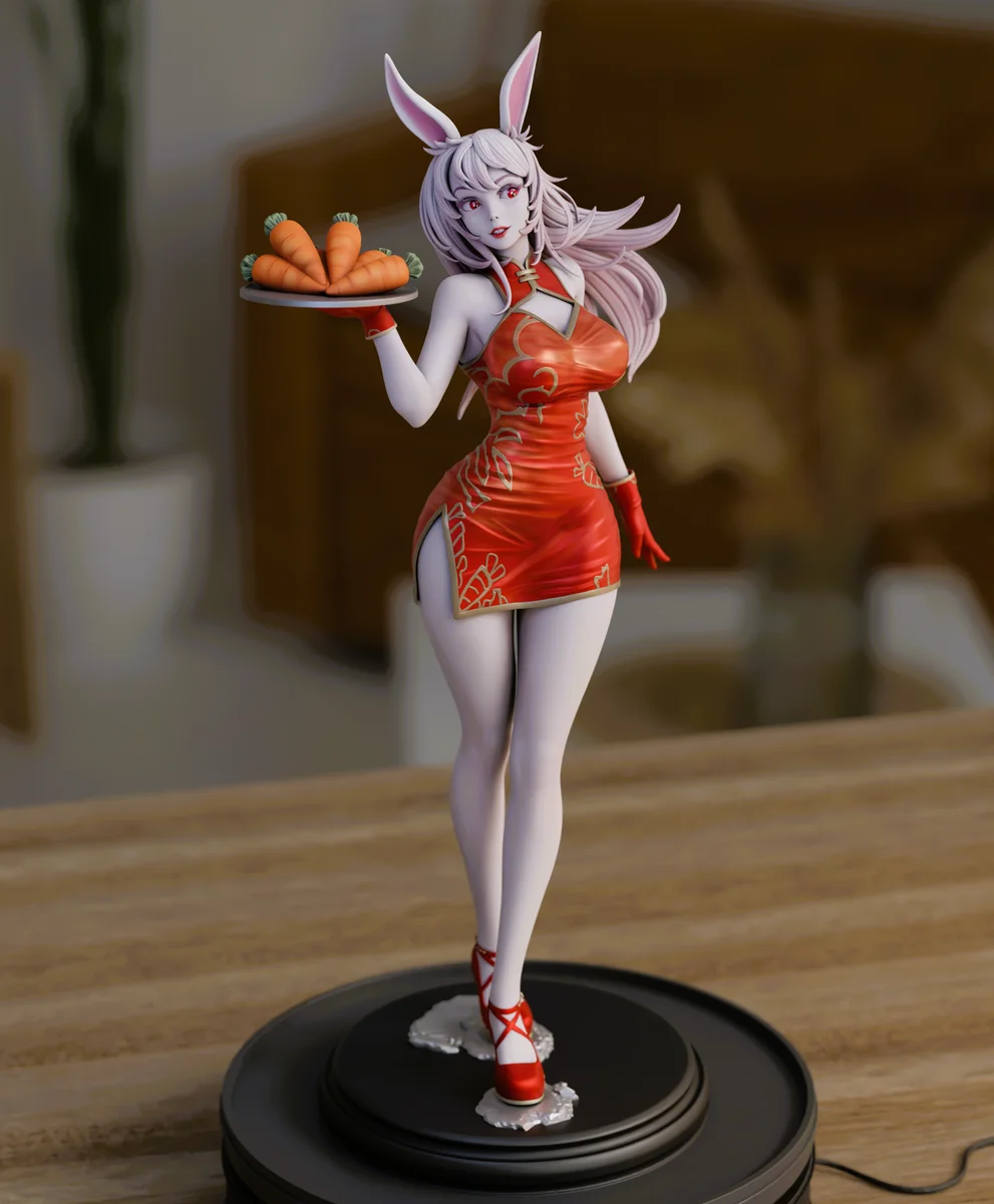 Year of Rabbit | Fan Art | 3D Printed Resin Model Garage Kit | *Un-Painted* | Momoji 3