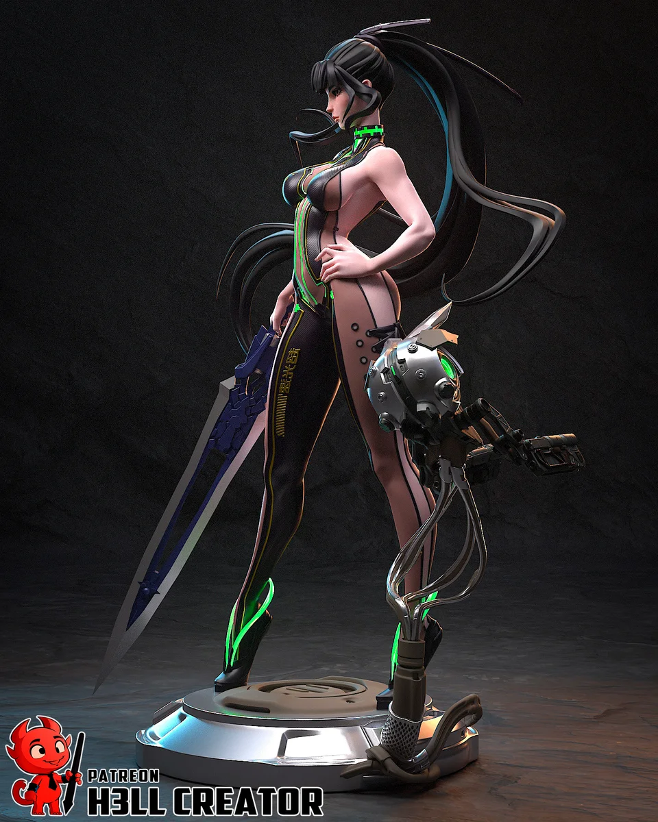 Eve | Fan Art | 3D Printed Resin Model Garage Kit | *Un-Painted* | H3LL Creator 5