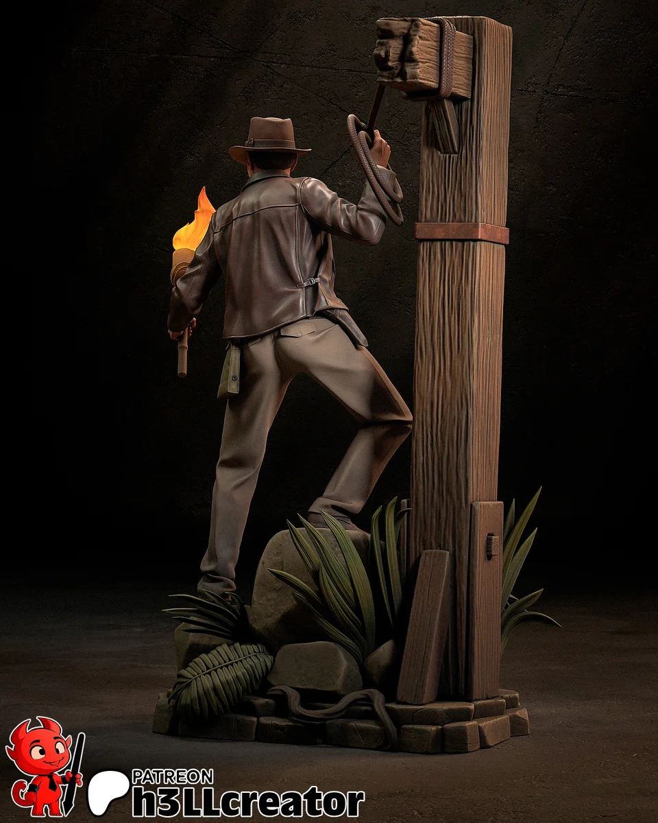 Indiana Jones | Fan Art | 3D Printed Resin Model Garage Kit | *Un-Painted* | H3LL Creator 10