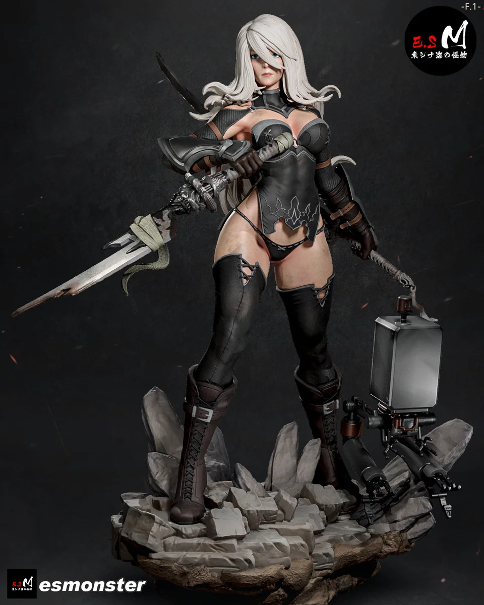 2B & A2 | Fan Art | 3D Printed Resin Model Garage Kit | *Un-Painted* | ES Monster 5