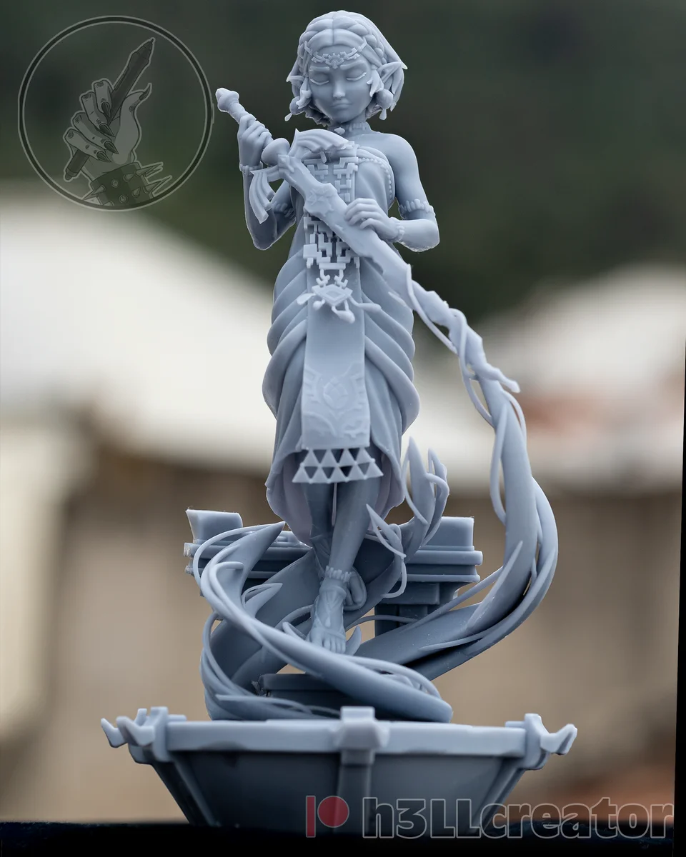 Zelda | Fan Art | 3D Printed Resin Model Garage Kit | *Un-Painted* | H3LL Creator 3