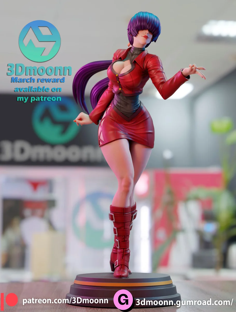 Shermie | Fan Art | 3D Printed Resin Model Garage Kit | *Un-Painted* | 3DMoon 3