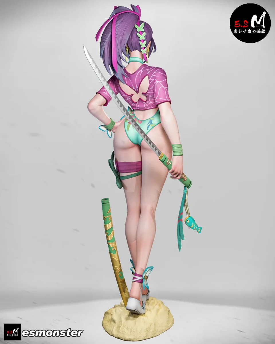 Psylocke (Summer) Pose 2 | Fan Art | 3D Printed Resin Model Garage Kit | *Un-Painted* | ES Monster 7
