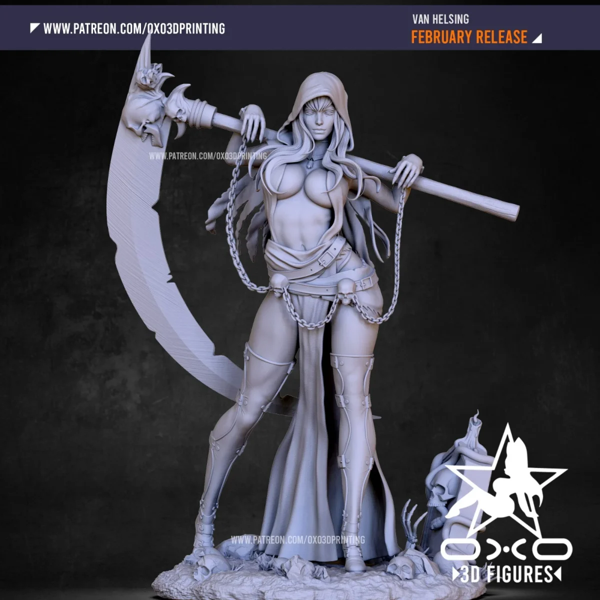 Lady Reaper - Van Helsing | Fan Art | 3D Printed Resin Model Garage Kit | *Un-Painted* | OXO3D 5