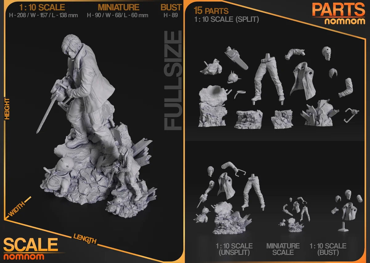Leon S. Kennedy | Fan Art | 3D Printed Resin Model Garage Kit | *Un-Painted* | Nomnom 3