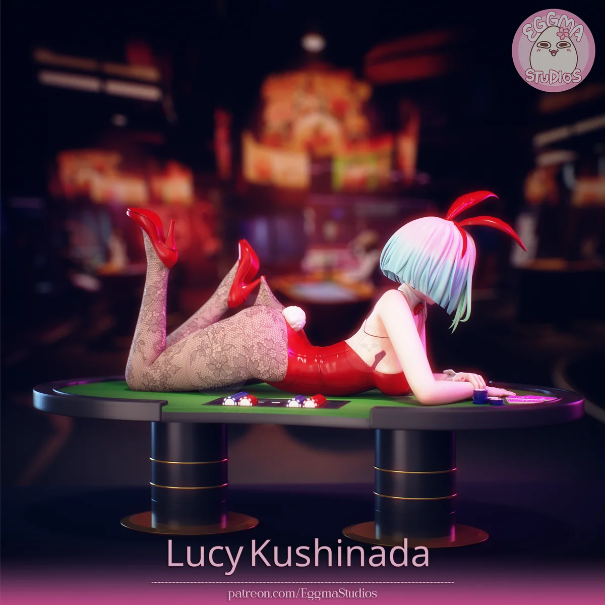 Lucy Kushinada - (Bunny) | Fan Art | 3D Printed Resin Model Garage Kit | *Un-Painted* | EggmaStudios 3