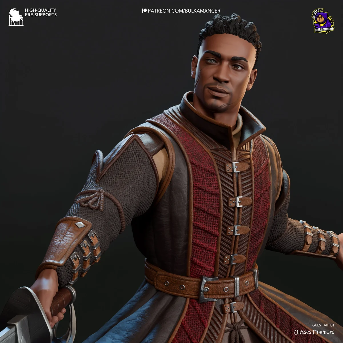 Frontier Warlock | Fan Art | 3D Printed Resin Model Garage Kit | *Un-Painted* | Bulkamancer 2