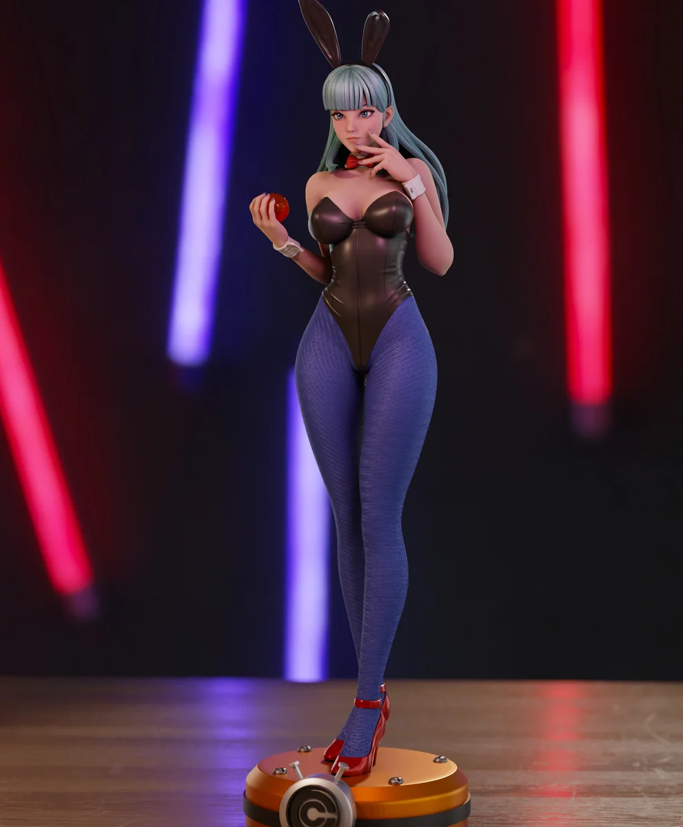 Bulma Bunny | Fan Art | 3D Printed Resin Model Garage Kit | *Un-Painted* | Momoji 2