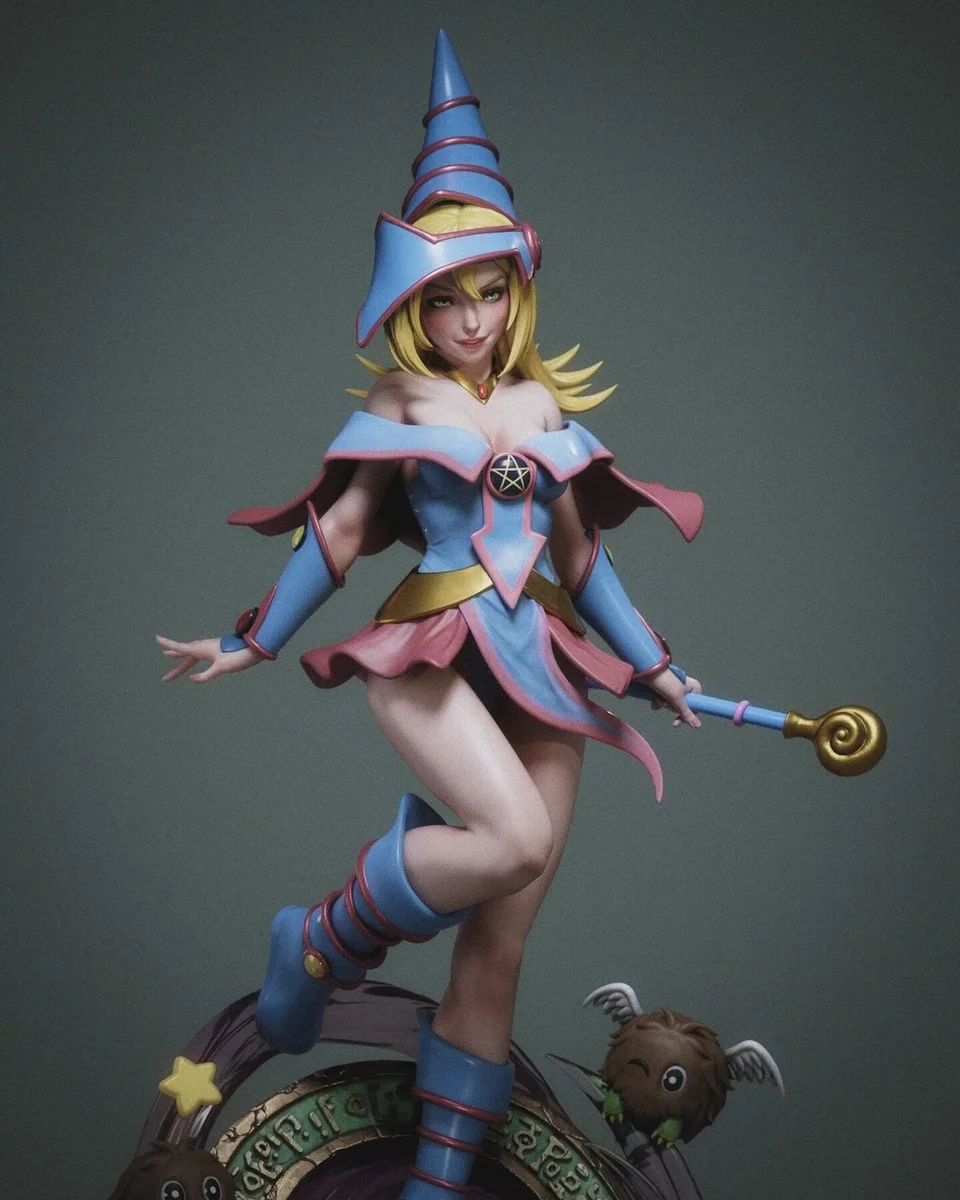 Dark Magician Girl | Fan Art | 3D Printed Resin Model Garage Kit | *Un-Painted* | Abe3D 3