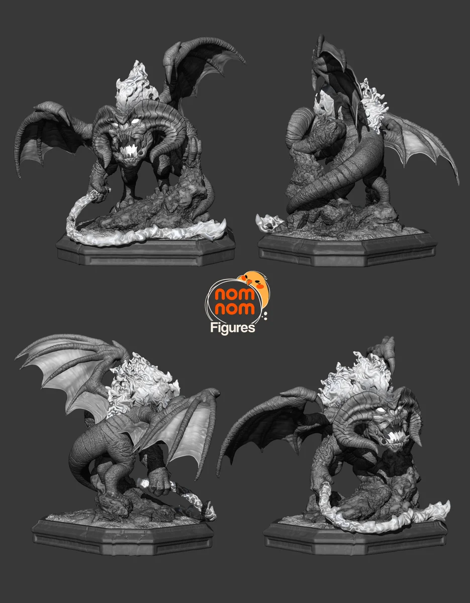 Chibi Balrog | Fan Art | 3D Printed Resin Model Garage Kit | *Un-Painted* | Nomnom 3