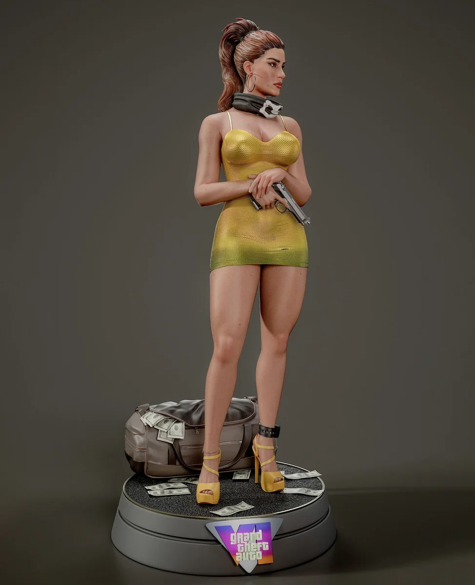 Lucia Caminos | Fan Art | 3D Printed Resin Model Garage Kit | *Un-Painted* | Abe3D 3