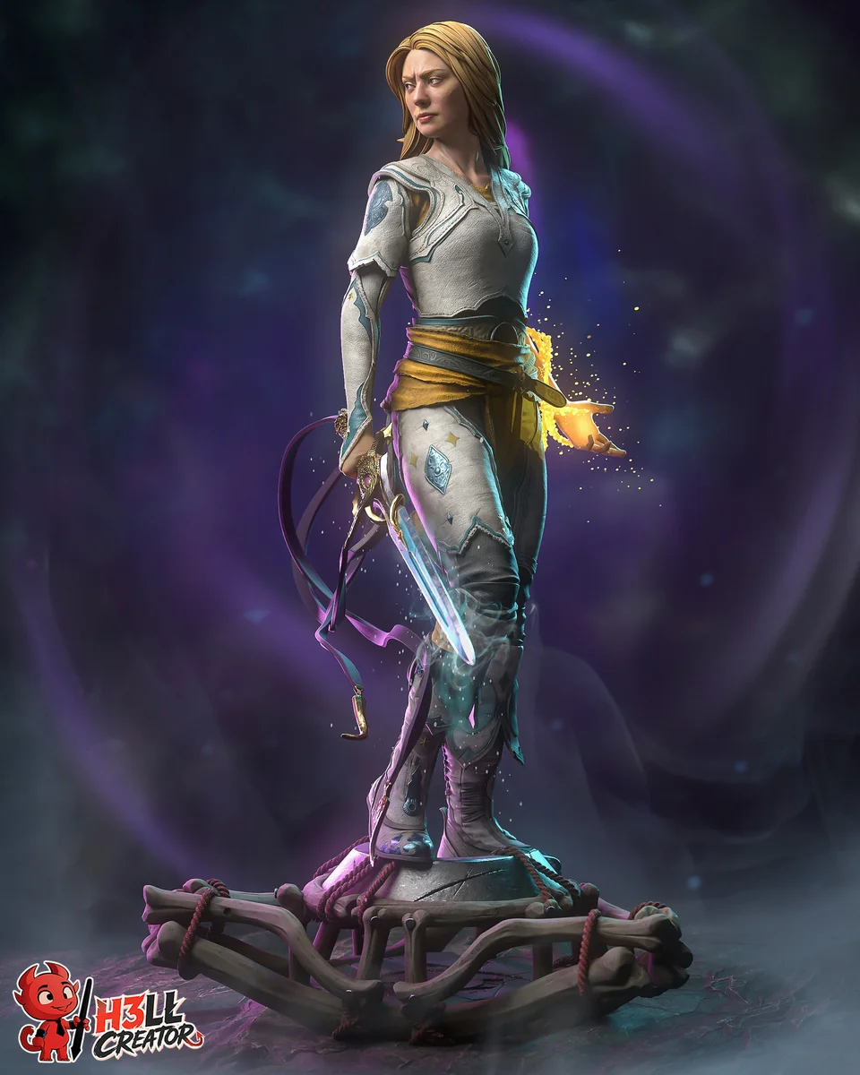 Faye | Fan Art | 3D Printed Resin Model Garage Kit | *Un-Painted* | H3LL Creator 4
