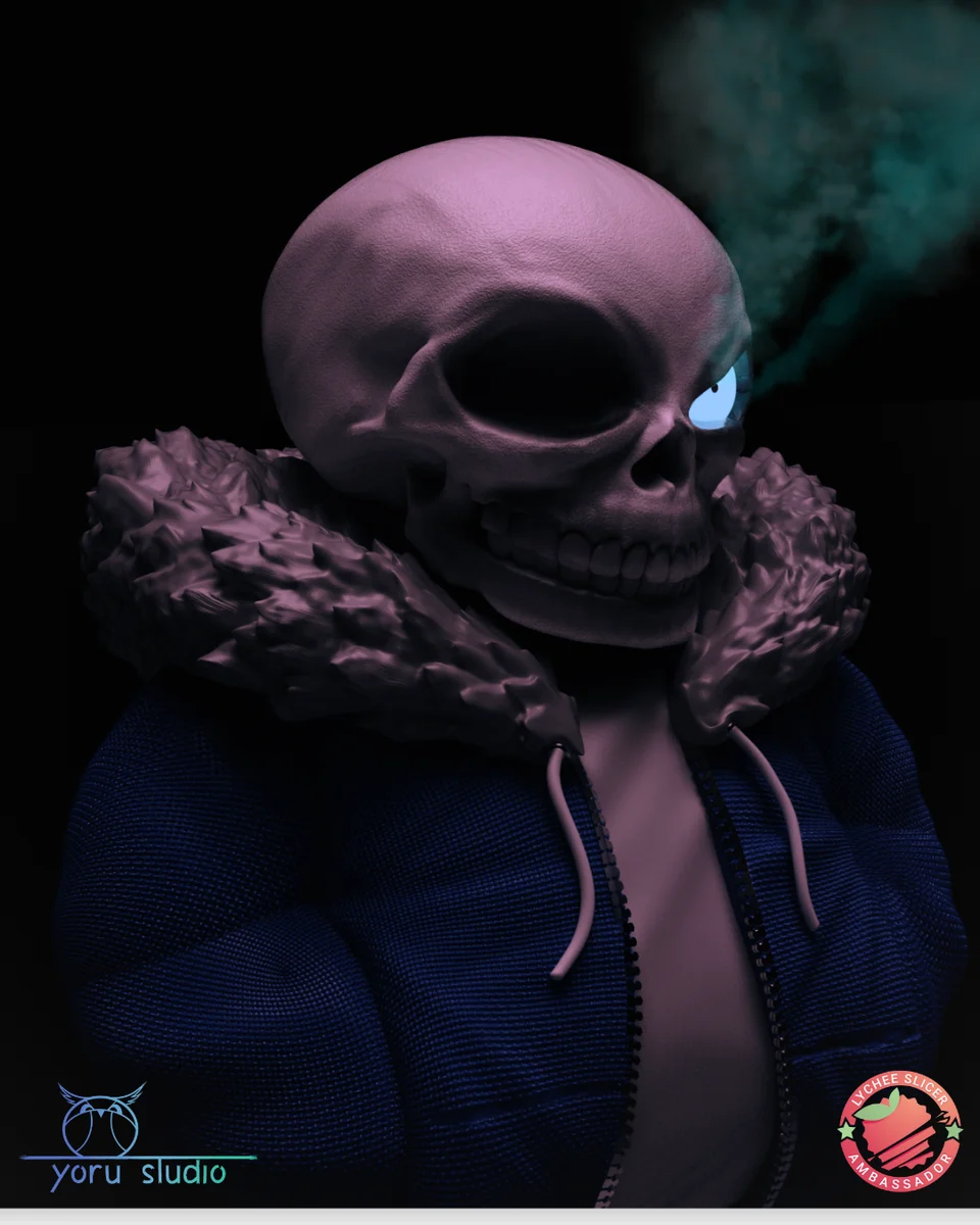 sans and papyrus | Fan Art | 3D Printed Resin Model Garage Kit | *Un-Painted* | Yoru Studio 4