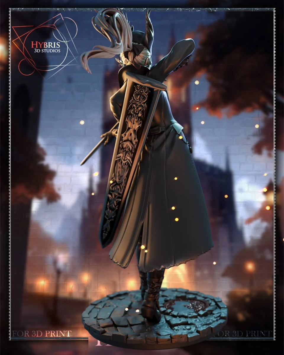 Female Hunter | Fan Art | 3D Printed Resin Model Garage Kit | *Un-Painted* | Hybris Studios 6