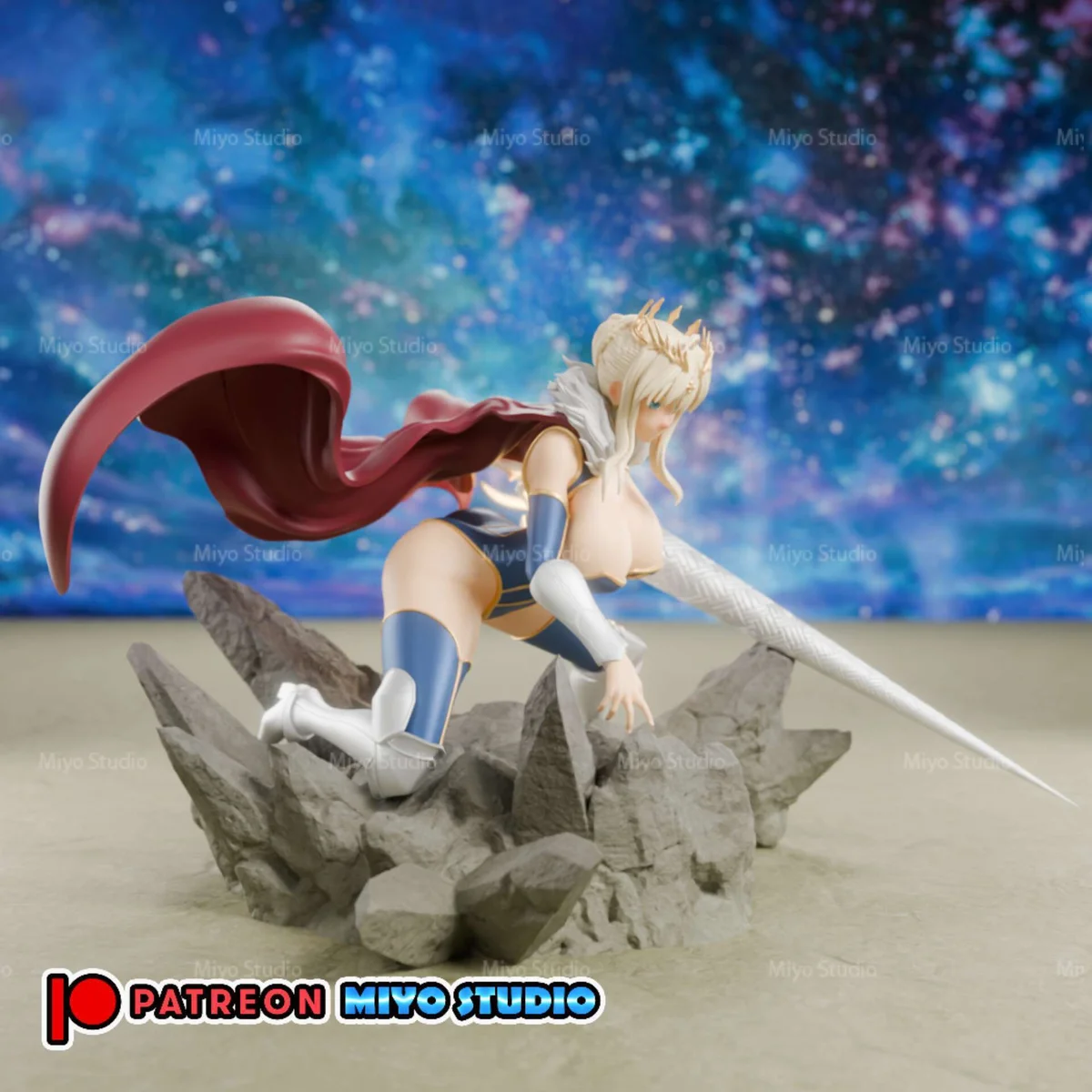 Lancer Artoria | Fan Art | 3D Printed Resin Model Garage Kit | *Un-Painted* | MiyoStudio 3