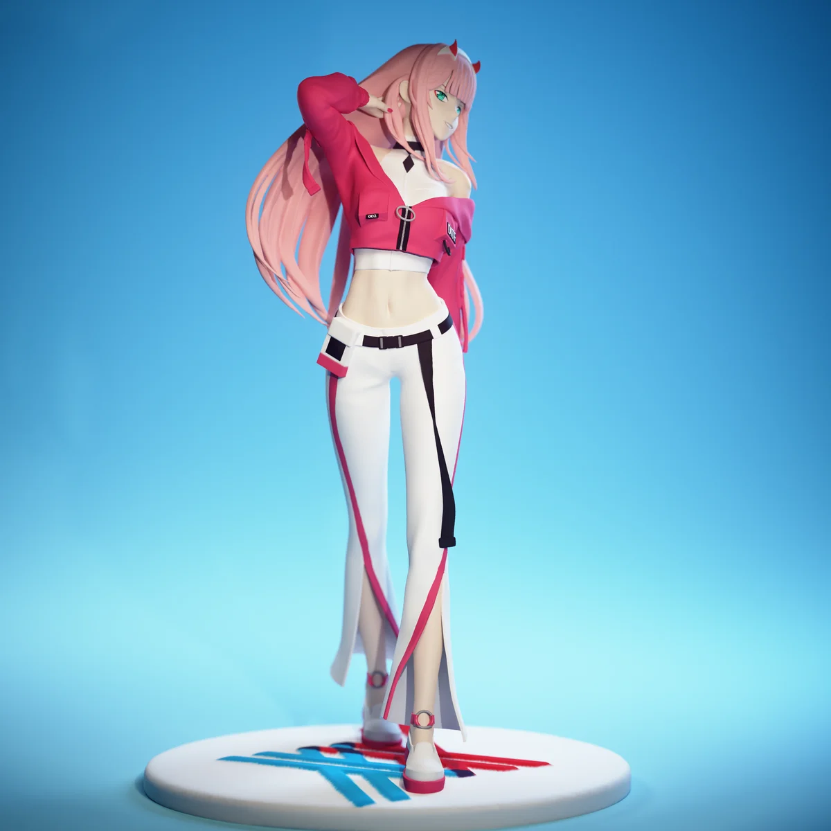 Zero Two - Street Wear | Fan Art | 3D Printed Resin Model Garage Kit | *Un-Painted* | EggmaStudios 3
