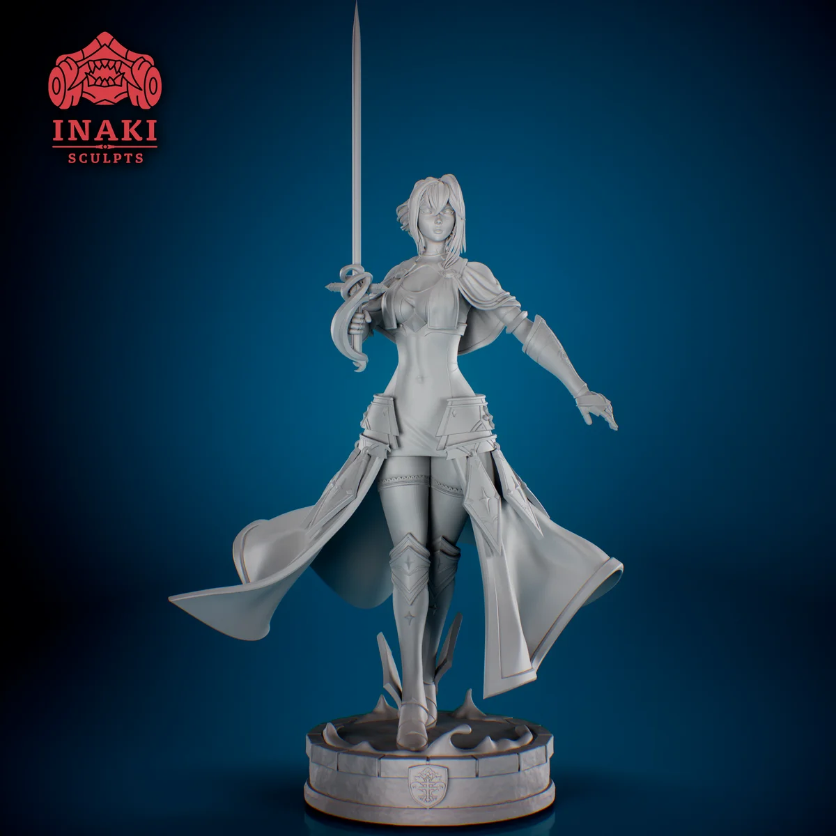 Jeanne D'arc | Fan Art | 3D Printed Resin Model Garage Kit | *Un-Painted* | Inaki Sculpts 4