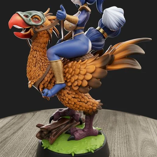 Krystal Mounted | Fan Art | 3D Printed Resin Model Garage Kit | *Un-Painted* | AnyoneNSFW 3