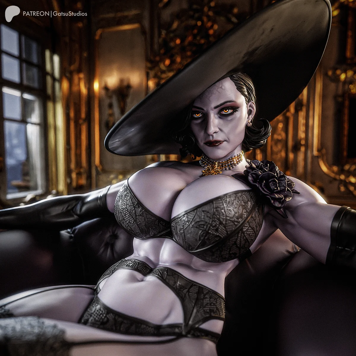 Lady Dimitrescu | Fan Art | 3D Printed Resin Model Garage Kit | *Un-Painted* | Gatsu Studios
