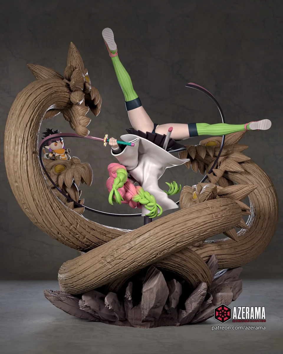 Mitsuri Kanroji | Fan Art | 3D Printed Resin Model Garage Kit | *Un-Painted* | Azerama 3