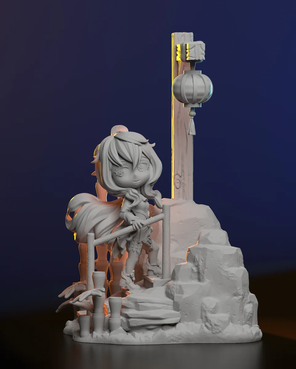 Chibi Ganyu | Fan Art | 3D Printed Resin Model Garage Kit | *Un-Painted* | Chuya Factory 9
