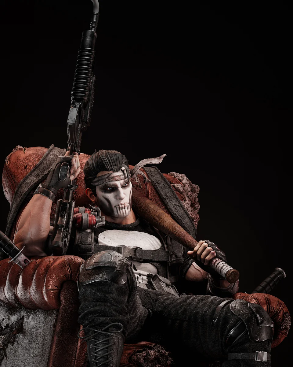 The Punisher | Fan Art | 3D Printed Resin Model Garage Kit | *Un-Painted* | ZEZ Studio 9