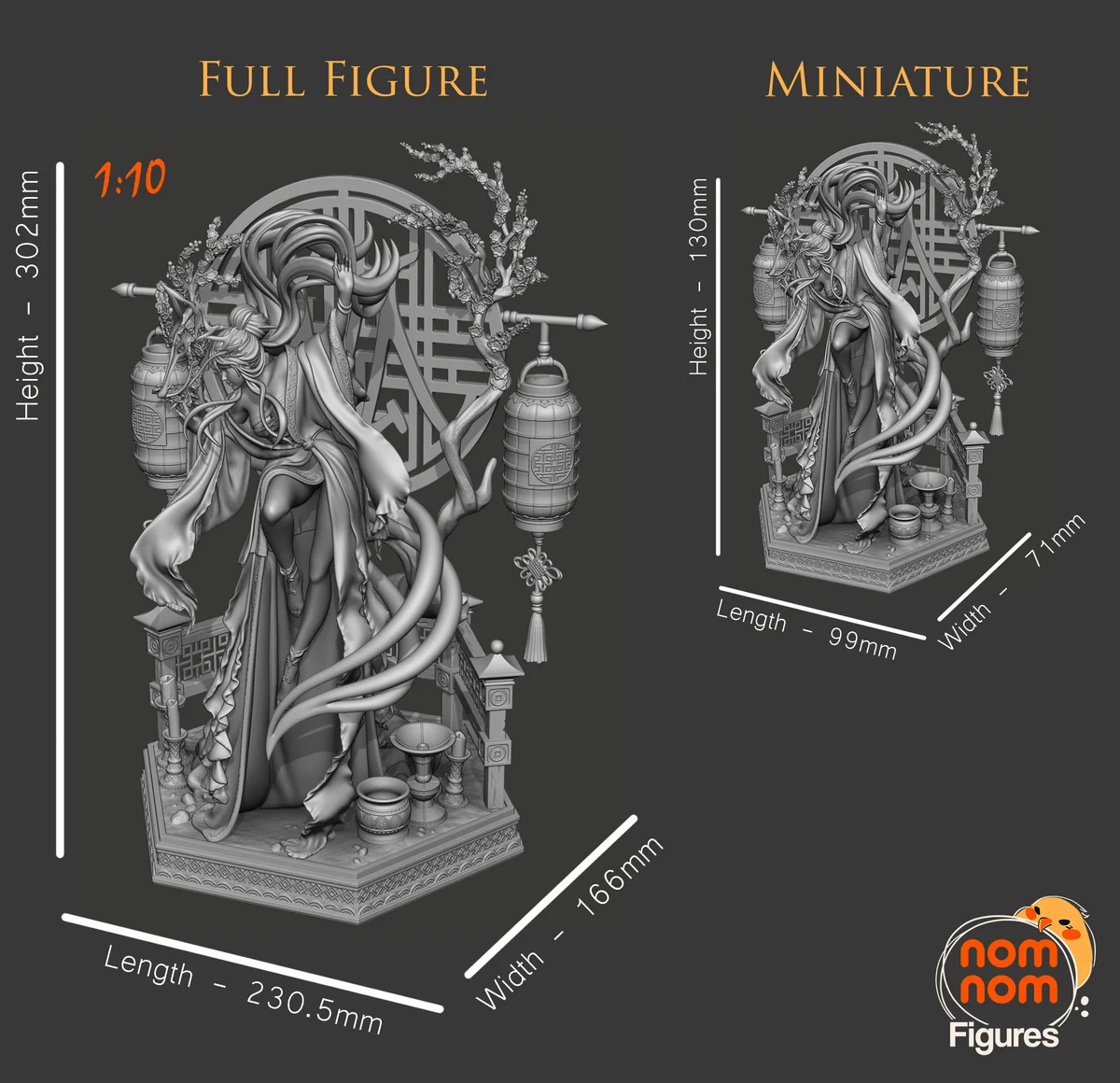 Winter Plum | Fan Art | 3D Printed Resin Model Garage Kit | *Un-Painted* | Nomnom 5