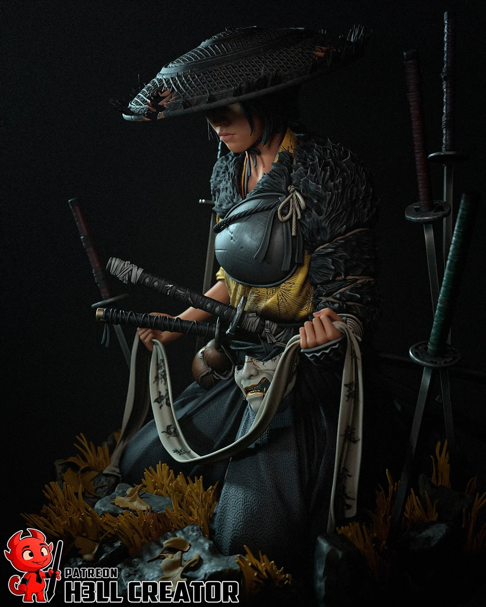 Atsu | Fan Art | 3D Printed Resin Model Garage Kit | *Un-Painted* | H3LL Creator 4