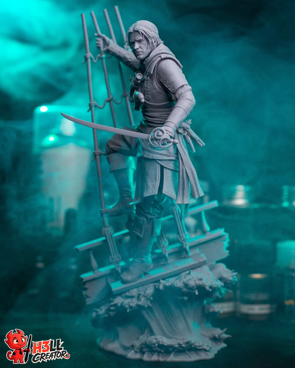 Edward Kenway | Fan Art | 3D Printed Resin Model Garage Kit | *Un-Painted* | H3LL Creator 12
