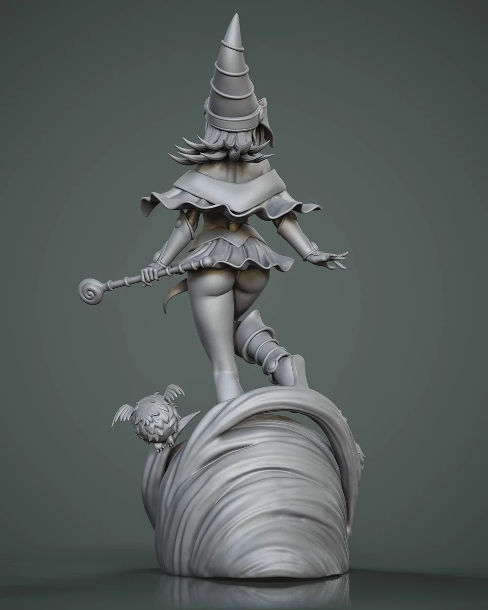Dark Magician Girl | Fan Art | 3D Printed Resin Model Garage Kit | *Un-Painted* | Abe3D 14