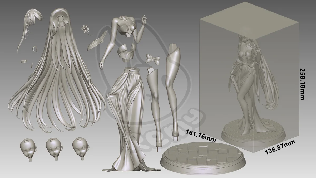 Yuki Sorimachi | Fan Art | 3D Printed Resin Model Garage Kit | *Un-Painted* | Remy Sculpts 7