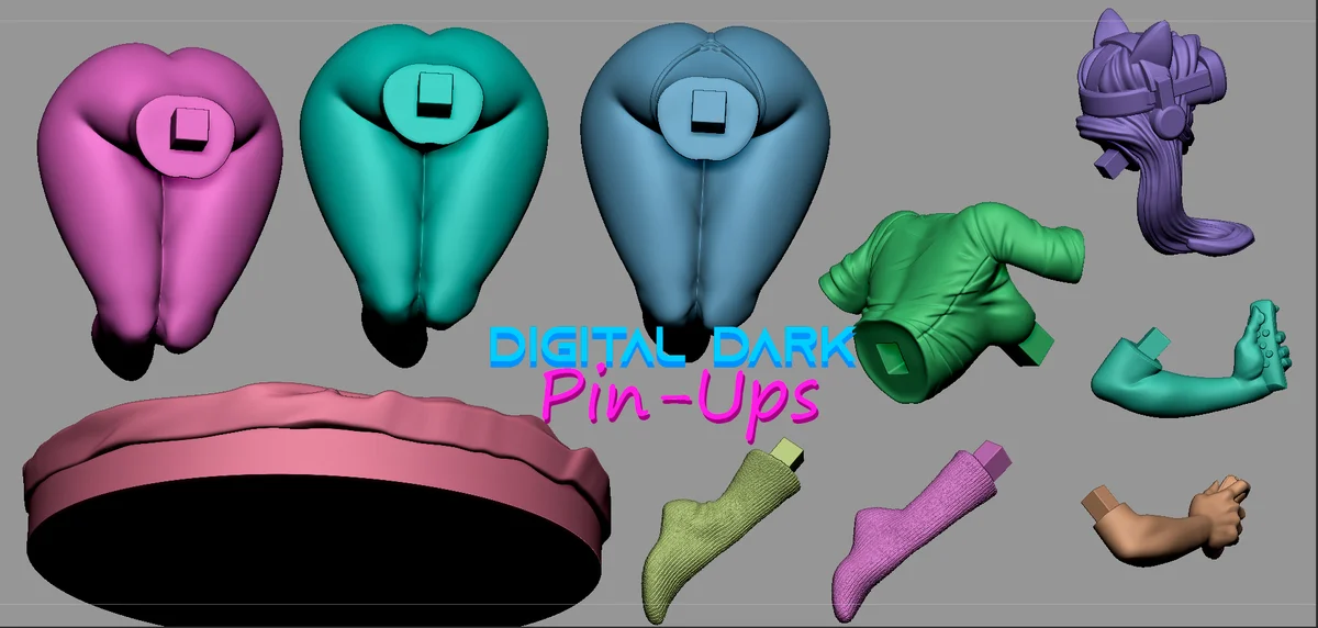 VR Girl | Fan Art | 3D Printed Resin Model Garage Kit | *Un-Painted* | Digital Dark 3