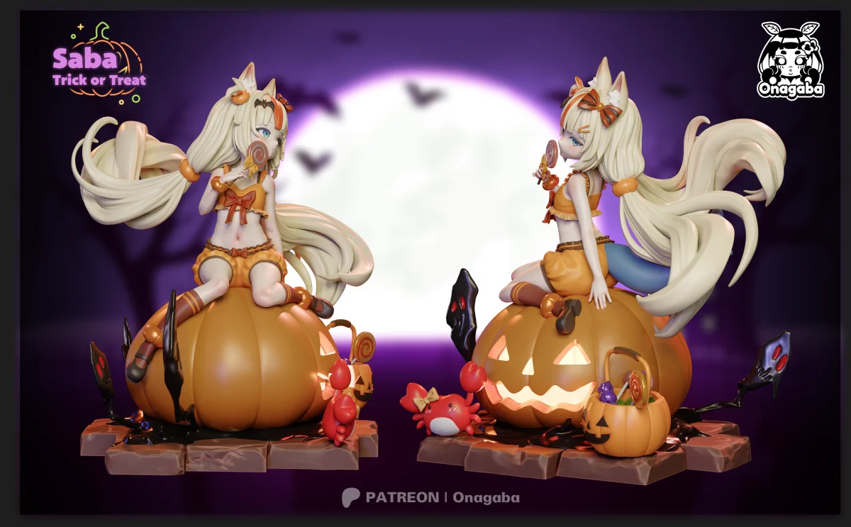 Halloween Saba | Fan Art | 3D Printed Resin Model Garage Kit | *Un-Painted* | ONAGABA 3