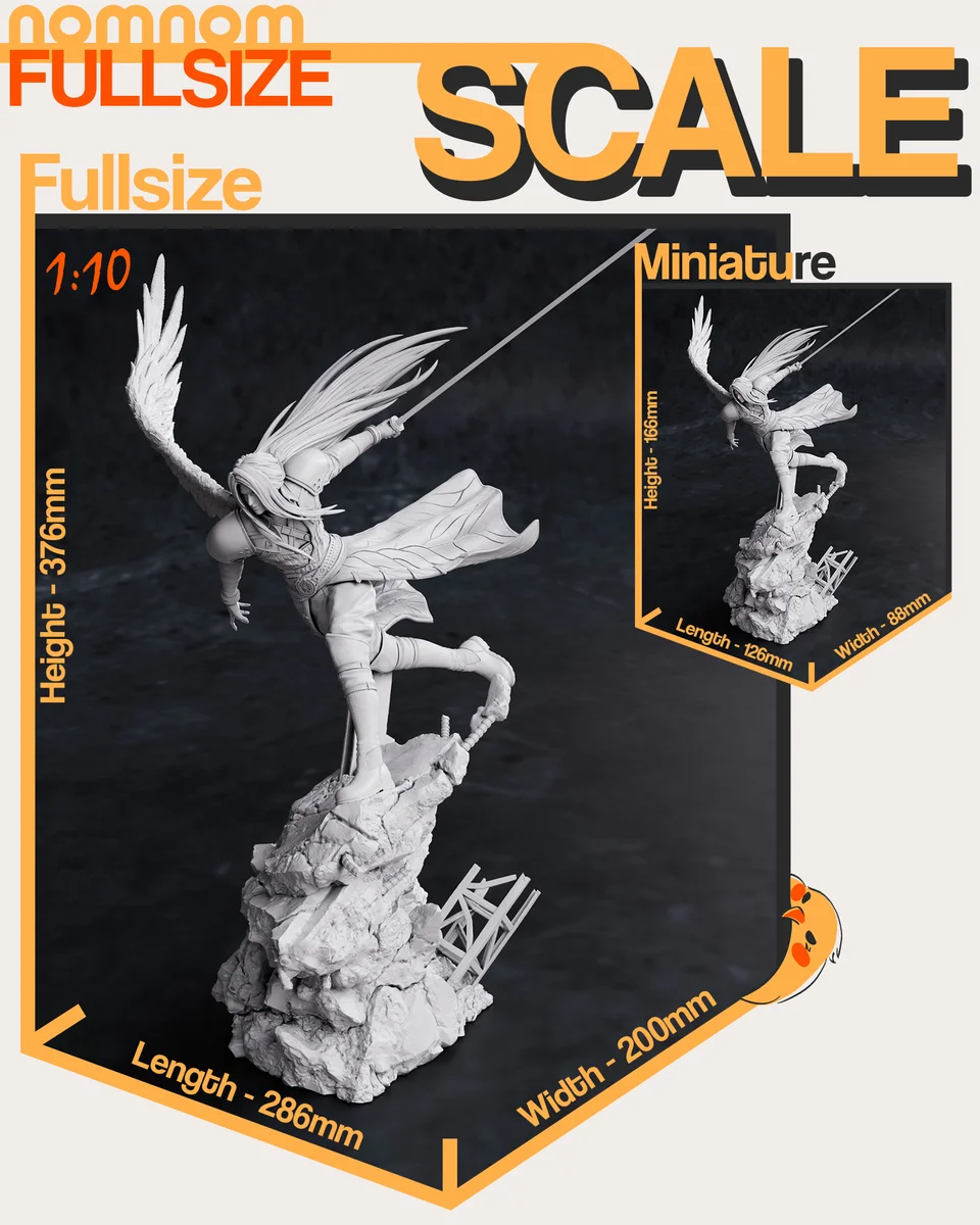 Sephiroth | Fan Art | 3D Printed Resin Model Garage Kit | *Un-Painted* | Nomnom 4