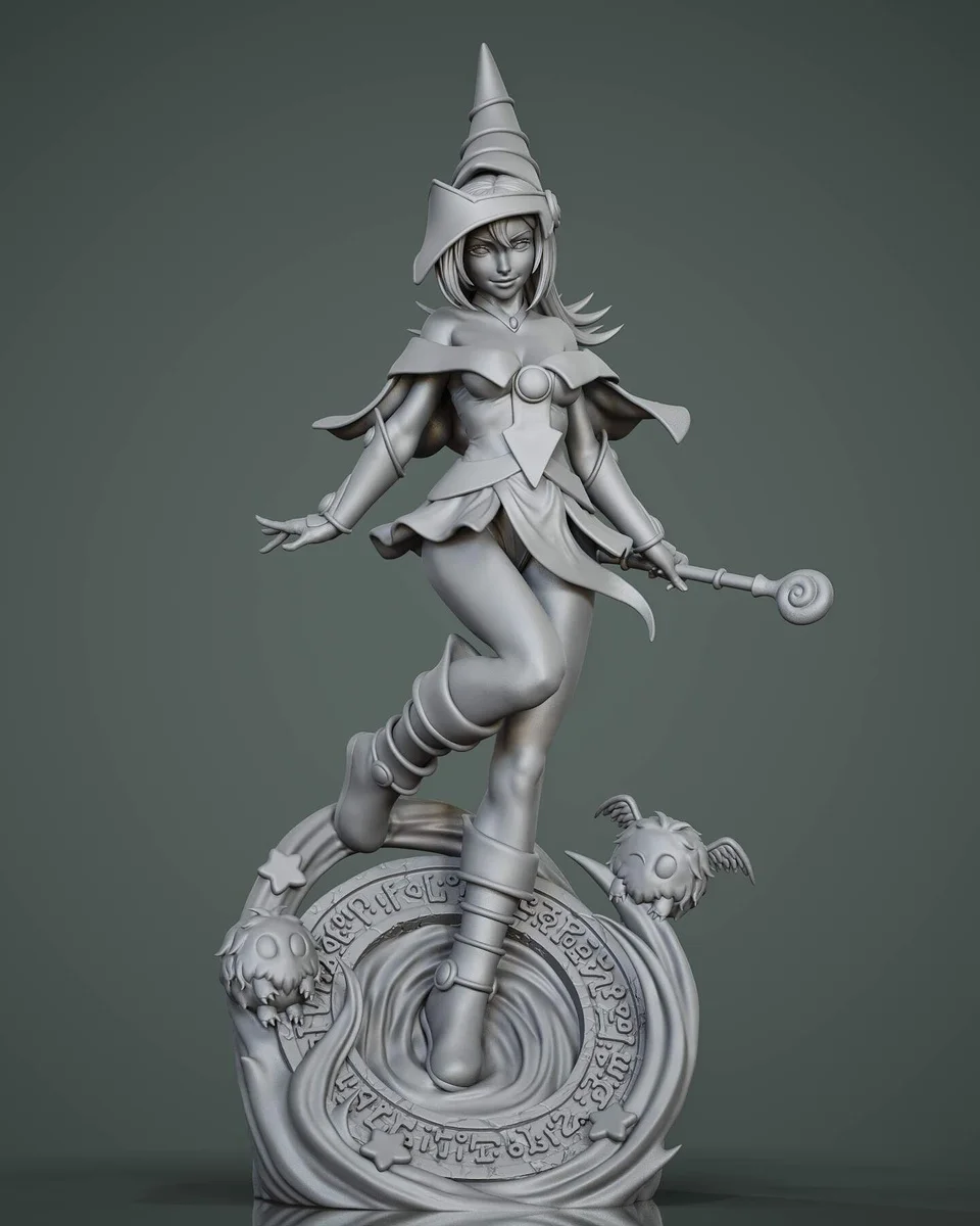 Dark Magician Girl | Fan Art | 3D Printed Resin Model Garage Kit | *Un-Painted* | Abe3D 11