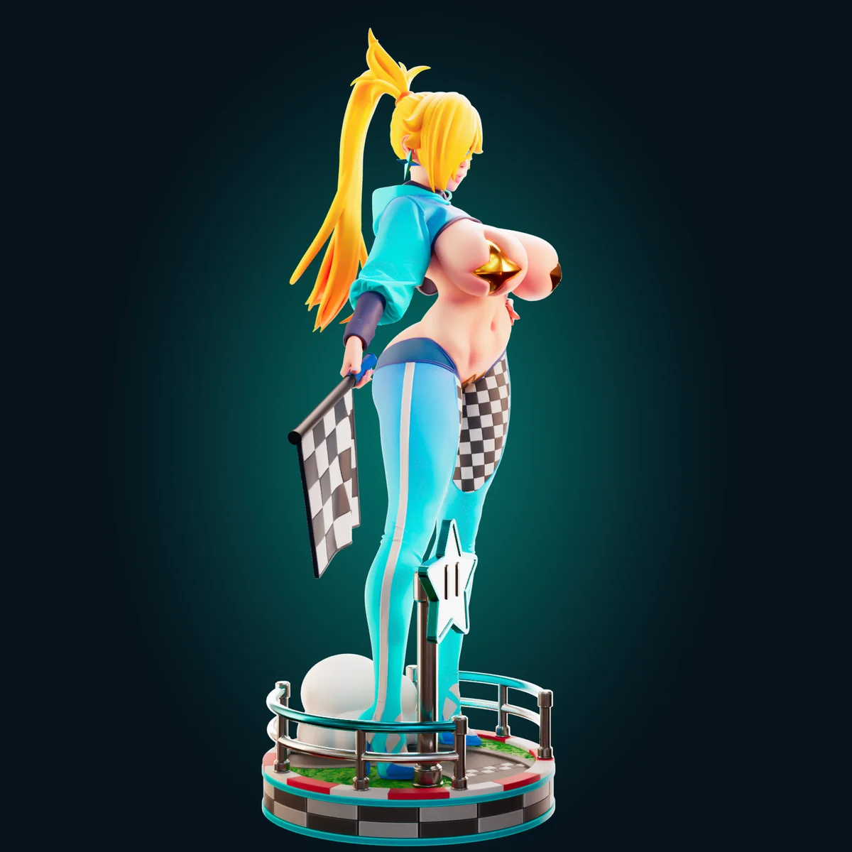 Racer Rosalina | Fan Art | 3D Printed Resin Model Garage Kit | *Un-Painted* | Officer Rhu 6