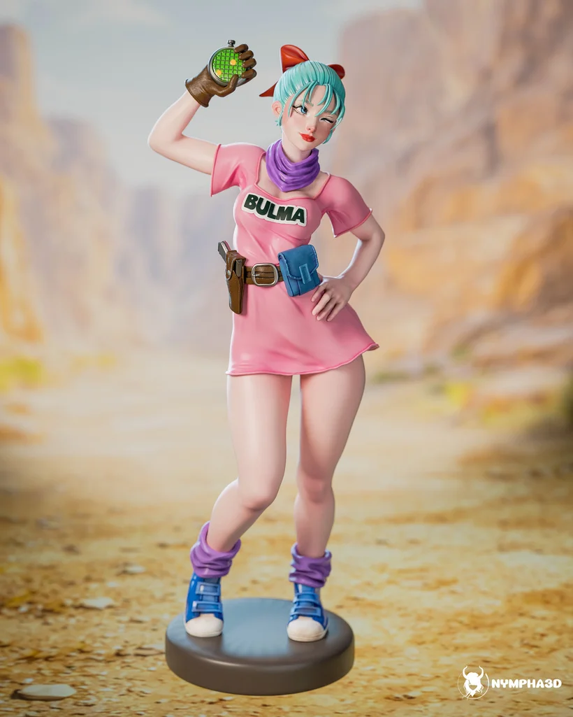 Bulma | Fan Art | 3D Printed Resin Model Garage Kit | *Un-Painted* | Nympha3D 3