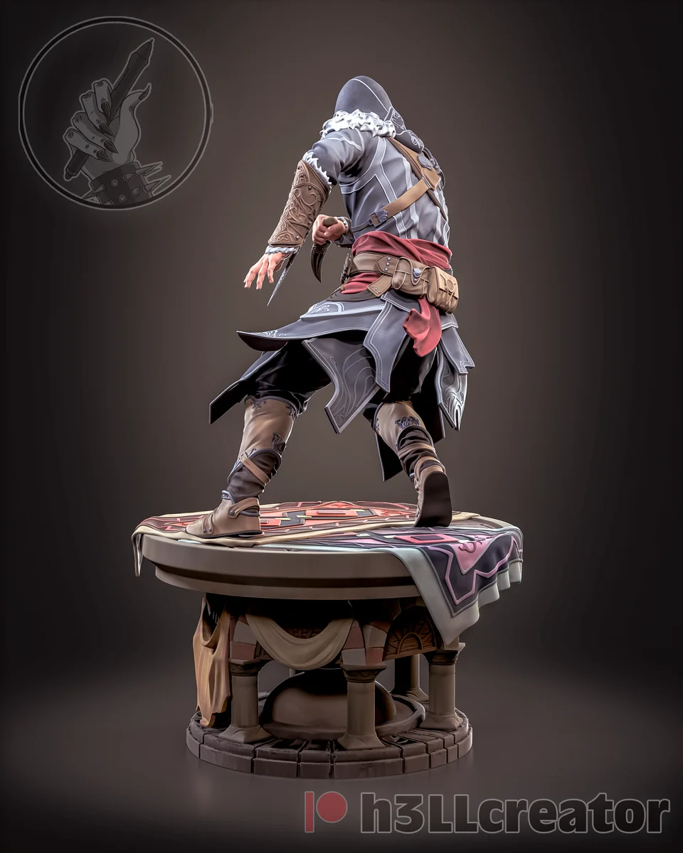 Ezio Auditore | Fan Art | 3D Printed Resin Model Garage Kit | *Un-Painted* | H3LL Creator 9