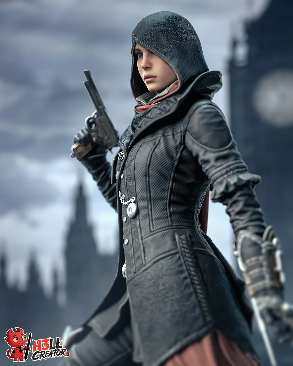 Evie Frye | Fan Art | 3D Printed Resin Model Garage Kit | *Un-Painted* | H3LL Creator 5