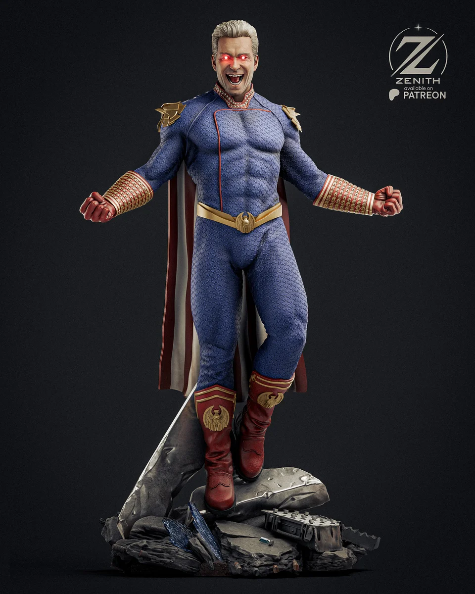 Homelander | Fan Art | 3D Printed Resin Model Garage Kit | *Un-Painted* | Zenith Studios 3